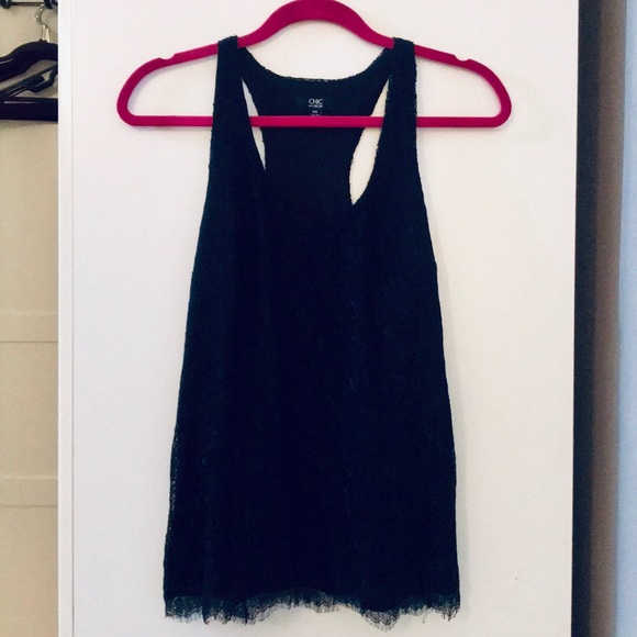 Black lace racer back camisole - Picture 1 of 1